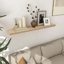 Fun Memories 48 Inch Floating Shelves for Wall, Deep Rustic Solid Pine Wood Floating Shelf - Farmhouse Wall Mounted Display Shelf with Heavy-Duty Metal Bracket, 48" W x 8" D, Set of 1, Unfinished by CozyNest Decor