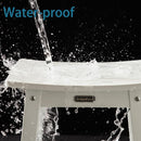 HDPS Shower Bench, White Plastic Shower Stool Seat for Shaving Legs, Spa Bath Seat, Heavy Duty Waterproof, Non-Slip, No Maintenance by TinyTreasures Baby Boutique