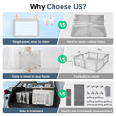 Baby Playpen,Large Play Pen for Babies and Toddlers with Door 79x71 Inch, Adjustable Playpen Non-Slip Suction Cups Base Safe and Sturdy, Indoor Outdoor Playard,Black by TinyTreasures Baby Boutique