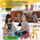 8pc Robot Giraffe Sensory Travel Toys for Toddlers Boy Ages 3 4 5 6 7 8, Airplane Activities Suction Autism Pop Tube Fidget Autistic Stocking Easter Basket Stuffer Valentine Gift for Kids by TinyTreasures Baby Boutique