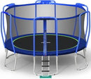 Zupapa Trampolines No-Gap Design 1500 LBS Weight Capacity 16 15 14 12 10 8FT for Kids Children with Safety Enclosure Net Outdoor Backyards Large Recreational Trampoline by TinyTreasures Baby Boutique