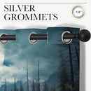 Wolf Blackout Curtains for Boys Girl Bedroom Decor,Dreamy Forest Full Moon Wolf Pack Thermal Insulated Grommet Drapes Darkening Window Curtain for Living Room Home 84x63 inch by TinyTreasures Baby Boutique