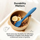 KeaBabies Silicone Baby Spoons, Self Feeding 6-12 months - 3-Pack Baby Weaning Eating Utensils, Toddler First Food Training Spoon, Infant, Kids Feeding Supplies Essential Set, Dishwasher-safe (Kea) by TinyTreasures Baby Boutique