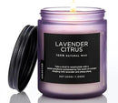 M&SENSE Lavender Citrus Scented Candle, Natural Soy Wax for Home Scented, Stress Relief 7.05oz 50H Burn Time Aromatherapy Candle Gift for Mom Friends Teacher & Spa Bath Yoga by CozyNest Decor