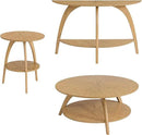 Martin Svensson Home LAX 20" Round End/Side Table with Storage, Light Oak by CozyNest Decor