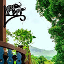 peacoblue Iron Plant Hangers Holder for Outdoor Indoor Hanging Plants Flower Fern Pots Lantern Bird Feeder Wind Chimes, 12”x14” Weather Resistant Metal Wall Hooks for Porch Garden Farmhouse(Elephant) by GreenHaven Gardens