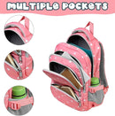 BLUEFAIRY Lightweight Water Resistant Backpack for Girls, Pink, 5-9 Years, Laptop Compartment, Adjustable Shoulder Straps, Breathable Mesh by TinyTreasures Baby Boutique