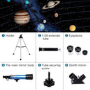 Telescope for Beginners and Kids, 60mm Aperture Refractor, Portable, Portable 90X Astronomical Telescope with Tripod, 2 Eyepieces, 1.5X Barlow Len, Astronomy Gift by TinyTreasures Baby Boutique