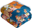 Throw Blanket for Couch Bed, 100% Cotton Muslin 60''x80'' Travel Bed Blankets Mexican Boho Quilt Flowers Blanket Lightweight Blanket Soft Warm Throws Gifts for Women Mom by CozyNest Decor