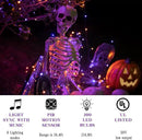 Rotu Halloween String Lights Outdoor with Music Sync Spooky Sounds 300 LED 114.8ft Indoor Fairy String Lights Waterproof Function for Halloween Party Haunted House Decorations (Purple & Orange) by CozyNest Decor