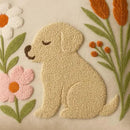 katre home madame & textile Embroidered Dog Pillow Cover – 18x18 inch Handmade Punch Needle Cushion – Boho Cotton Throw Pillow for Couch, Bed, or Gift for Dog Lovers by CozyNest Decor