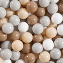 GOGOSO Balls for Ball Pit - Plastic Ball for Toddlers 1-3, Baby Kids Ball Pool Decoration 50 100 200 300 500 1000 (Grey+Coffee+ Beige+White, 50 Balls) by TinyTreasures Baby Boutique