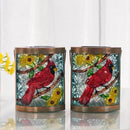 Starsoul 2 Pack Hanging Solar Lantern Outdoor Waterproof Glass Red Cardinal Decorative Solar Lights for Outside Garden Yard Table Patio Decor Cardinal Gifts by GreenHaven Gardens