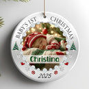 Personalized Baby Photo Christmas Ornament 2025 - Baby’s First Holiday Keepsake - Custom NewbornOrnament - Sweet Gift for New Parents Mom Dad - Gift for Parents Welcoming Newborn by TinyTreasures Baby Boutique