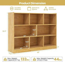 Tangkula 8-Cube Bookcase, Wood 3 Tier Open Storage Bookshelf, Modern Multipurpose Display Cabinet for Living Room, Study, Reading Nook, 48 x 12.5 x 36.5 Inch, Burlywood by CozyNest Decor