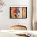 ElephantStock Ping Pong Wall Art - Horizontal Framed Canvas - 1-Piece Living Room Wall Decor - Photography Canvas Print - Brown and Red Decor for Wall - 19" X 13" by CozyNest Decor