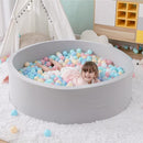 Foam Ball Pit, 47.2"x 13.8" Large Ball Pits for Toddlers, Soft Round Kiddie Baby Playpen Ball Pool for Kids, Ideal Gift for Babies Indoor and Outdoor Game, Grey, (Balls not Included) by TinyTreasures Baby Boutique