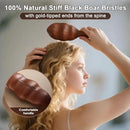 Premium Solid Wood Hair Brush, Nylon & Boar Bristle With Cushion Base, Exquisite Design, Detangling Hairbrush for all hair types by CozyNest Decor
