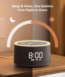Dreamegg D1+ Sound Machine & Alarm Clock - Sound Machine for Sleep, White Noise Machine with 29 Soothing Sounds, Night Light, 0-100% Dimmable, White Noise Alarm Clock for Bedrooms Adults Baby, Black by TinyTreasures Baby Boutique