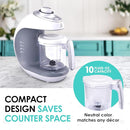 Lil’ Jumbl - Baby Food Maker Steamer and Blender - Puree Blender with Timer, One-Press Processor & Auto Shutoff, Cook & Steam Fruits, Veggies & Other Healthy Homemade Infant & Toddler Meals in Minutes by TinyTreasures Baby Boutique