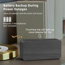 uscce Wooden Digital Alarm Clocks for Bedrooms: Dimmable Dual Alarm Clock with Large Numbers for Bedside Desk - Loud Alarm for Heavy Sleepers with Volume Control - Wood Decor & Gifts by CozyNest Decor