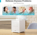 3L Stainless Steel Warm Mist Humidifier with Easy Clean and Warm Steam Function, Healthy Air Mist Humidifiers for Bedroom Living Room, with Sleep Mode and Auto-off Setting by TinyTreasures Baby Boutique