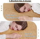 EMME Muslin and Fleece Queen Blanket Reversible - 80"*90" Beige Soft Warm Throw Blankets for Couch Bed Picnic Travel Bed by CozyNest Decor
