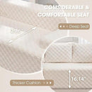 Hobestluk 96“ Modular Sectional Sofa Couches L-Shape Couch 3 Seat Modular Sofa Memory Foam Sectional Couches for Living Room, Cloud Couch with Oversized Chaise (White, Checked (Right Facing Chaise)) by CozyNest Decor