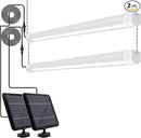 hykolity Solar Powered Shop Light with Motion Sensor, 3FT 17W (100-Watt Equivalent),Integrated LED IP65 Waterproof Outdoor Motion Sensor Shop Light for Garage, Barn, House - 2 Pack by GreenHaven Gardens