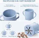 Baby Weaning Set, Silicone Baby Feeding Set(10 Pcs), Toddler Weaning Set with Adjustable Bib, Suction Bowl, Plate, Fork, Spoon, Water & Snack Cup Kit, Baby Led Weaning Kit for Babies and Kids by TinyTreasures Baby Boutique