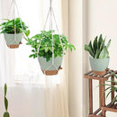 41.5 Inch Macrame Plant Hanger Indoor Outdoor with 12 Inch Flower Pot, Hanging Planter for Plants Holder with Wood Beads for Boho Home Decor (Ivory+Green) by CozyNest Decor
