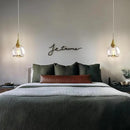 Pendant Light Fixtures Kitchen: 2 Pack Modern Gold Island Light with Clear Glass - 6 Inch Mid Century Globe Kitchen Lighting Chandeliers Ceiling for Foyer Bedroom by CozyNest Decor