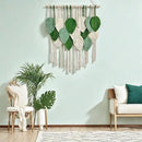Macrame Wall Hanging Boho Wall Tapestry Handmade Woven Leaf Wall Decor Crochet Wall Art for Home Office Apartment(23.6" W x 31.5" L) by CozyNest Decor