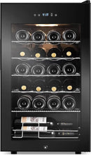24 Bottles Wine Cooler Refrigerator, Small Wine Fridge Mini Wine Fridge Countertop with Glass Door Wine Cellars for Red Wine, Champagne, Dry White Wine, Sparkling Wines by CozyNest Decor