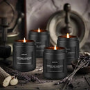 2 Pack Men Candles | Smoke & Vanilla + Vintage Leather - Scented Candles for Men - Masculines Candle - Soy Candle for Home Scented, Man Gifts, Black Jar - 7oz by CozyNest Decor