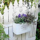 All Chic Metal Wall Planter Wall Mount Planter Wall Vases for Flowers Shabby Chic Wall Decor for Rustic Farmhouse Wall Outdoor Decor (White)… by GreenHaven Gardens