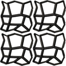 Walk Path Maker, Pathmate Stone Mold Paving Pavement Concrete Molds Stepping Stone Paver Walk Way Cement Molds for Patio, Lawn & Garden(4 Packs 13 x 13 x 1.4 inch) by GreenHaven Gardens