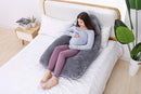AS AWESLING Pregnancy Pillow, U Shaped Full Body Pillow, Nursing, Support and Maternity Pillow for Pregnant Women with Removable Velvet Cover (Grey) by TinyTreasures Baby Boutique