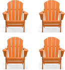 Westin Outdoors Laguna WO Home Furniture Adirondack Chair 4 PC Set Classic Outdoor Patio Folding Chair for Bon Fire Pit Lawn Backyard Beach Plastic Weather-Resistant (Orange) by GreenHaven Gardens