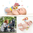 Wrist Rattles Foot Finder Rattle Sock Baby Toy, Hanging Rattle Toy, Arm Hand Bracelet Rattle, Feet Leg Ankle Socks, Activity Rattle Present Gift for Newborn Infant Babies Boy Girl Bebe (12 D) by TinyTreasures Baby Boutique