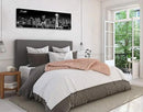 Seattle City Skyline Wall Art Black and White Canvas Prints Panorama Cityscape Picture Night View Painting Poster Modern Artwork Home Decor for Office Living Room - Ready to Hang 13.8" x 47.3" by CozyNest Decor