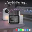 VTech Video Baby Monitor with Camera and Audio, 3.5" LCD Screen, Pan-Tilt-Zoom, 2-Way Talk, VOX Mode, Night Light, Lullabies, Soothing Sounds, Temperature Sensor, Long Range, No WiFi: VM4263 (White) by TinyTreasures Baby Boutique