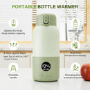 Portable Bottle Warmer for Travel,Formula Container to Go 12.8oz Baby Bottle Warmer with 2-Min Fast Heating,Milk Warmer for Baby Travel Essential with Long Time Keep Warm Function by TinyTreasures Baby Boutique