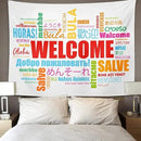 TOMPOP Tapestry World Welcome Word Cloud in Different Languages Conceptual Multilingual Home Decor Wall Hanging for Living Room Bedroom Dorm 60x80 Inches by CozyNest Decor