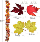 DearHouse 2 Pack Fall Garland Maple Leaf, 5.9Ft/Piece Hanging Vine Garland Artificial Autumn Foliage Garland Thanksgiving Decor for Home Wedding Fireplace Party Christmas (Brown) by CozyNest Decor