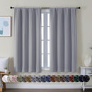 Simplebrand Ava Silver Grey Short Blackout Curtains for Bedroom 45 Inches Long 2 Panels, Solid Thermal Insulated, Energy Saving Window Treatment Curtains Blackout Drapes, W40 x L45 Inch, Silver Grey by TinyTreasures Baby Boutique