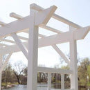 Dura-Trel PVC Garden Arbor, Arch Support for Climbing Plants, Providence, White, 64" x 85" by GreenHaven Gardens