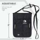 VENTURE 4TH Passport Holder Neck Wallet with RFID Blocking Nylon Lining - Hidden Neck Pouch for Travel (Pure Black) by TinyTreasures Baby Boutique