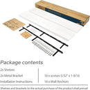 BGMG Floating Shelves for Wall 48 inch Long,Rustic Solid Wooden Deep Wall Shelves for Bathroom Living Room Bedroom Kitchen Farmhouse Set of 2-48x6.7x1.25 inch- White by CozyNest Decor