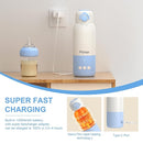 Portable Bottle Warmer for Travel,12.5oz Cordless Baby Milk Warmer on The go for Formula,Breastmilk,Water,3 Mins Fast Heating & Precise Temp Control Travel Essential by TinyTreasures Baby Boutique